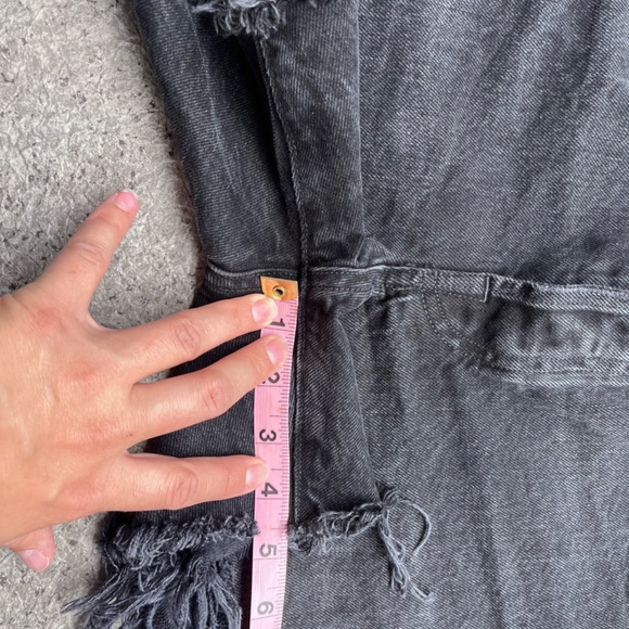 AGOLDE parker shorts size 27 black distressed - Picture 7 of 7